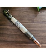 Wooden Bobcat Decal Pen on Curly Maple with a Brushed Antique Brass Bolt... - $92.35 CAD