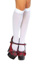 Opaque Knee Highs Stockings Hosiery Nylons Costume Black Red STC202 - £6.28 GBP