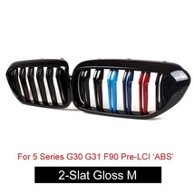 Gloss Black front Hoop Kidney Grille Racing Grill for BMW G30 G31 5 Seri... - $130.17