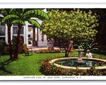 Cortile Vista S. John Hotel Charleston South Carolina Sc Unp Lino Cartol... - $4.04