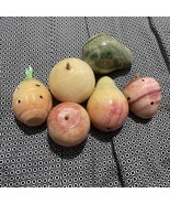Vtg Alabaster Marble Fruit 6 Pieces Vintage Heavy - $855.30 MXN