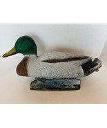 Duck Decoy vtg Mallard bird 14&quot; pond canvasback hunting whistling Flambe... - $39.55