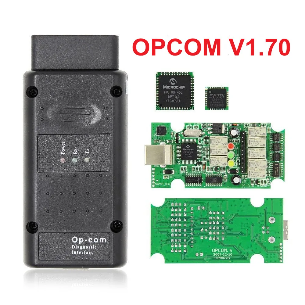 Opcom V5 Op Com With PIC18F458 OBD2 Can Bus OP-COM V5 V1.70 Best Scanner Diagnos - £71.38 GBP
