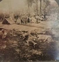 Vtg Stereoscope Card WWI French Artillerymen Resting From Trech Warfare - £11.55 GBP