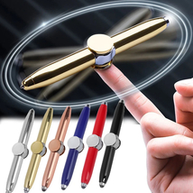 Metal Luminous Spinner LED Light Spinning Pens Release Pressure Student ... - £7.85 GBP