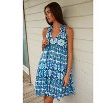 New Anthropologie Ro’s Garden Sofia Dress $235 SMALL Blue Floral - £111.06 GBP