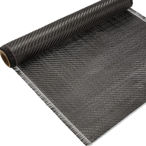 6.5Ft X 12&quot; Carbon Fiber Fabric Roll Pure Fabric Carbon Fiber Sheet 2 X 2 Twill  - £21.61 GBP