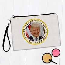 Trump Photo Presidential Seal : Gift Makeup Bag American Patriot USA United Stat - £9.36 GBP