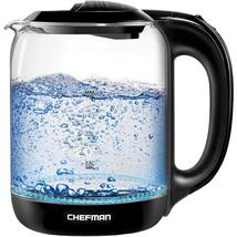 Chefman 1.7L Electric Glass Kettle with Easy Operation Button, 360 ° Swi... - £23.56 GBP