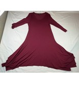 Eileen Fisher Dress Womens Small Red Burgundy Knee Length Stretchy 3/4 S... - $16.37 CAD
