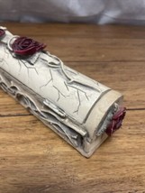 Gothic Rose Thorn Incense Burner Coffin Box Bone Halloween Goth CV JD - £18.97 GBP