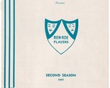 Vintage 1947 Pompton Lakes New Jersey Summer Theatre Second Season Program - £18.51 GBP