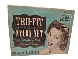 1950s Tru Fit Invisible Nylon Net Woman&#39;s Hair Net AUBURN Dupont Vtg unopened - £5.50 GBP