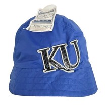 Kansas University Bucket Hat Womens One Size Blue Sequin KU Fan Gift Bai... - $16.99