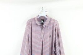 FootJoy Mens XL FJ Stretch Striped Short Sleeve Collared Golfing Golf Polo Shirt - £27.20 GBP