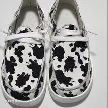 Cow Print Canvas Shoes Men Low Animal Printed Men Casual Vulcanized Shoes Fashio - £21.46 GBP