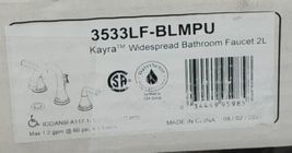 Delta 3533LF BLMPU Kayra Widespread Bathroom Faucet 2L Matte Black image 8