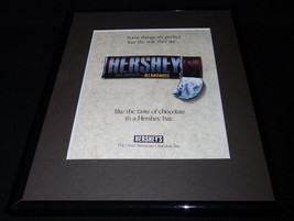 1991 Hershey&#39;s Chocolate with Almonds Framed 11x14 ORIGINAL Advertisement - £27.09 GBP