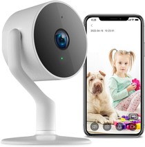 Smart WiFi Indoor Home Security Pet Baby Monitor Camera with Phone App Night Vis - £45.41 GBP