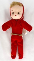 Vintage Poseable Felt Christmas Elf Girl w/ Angel Wings Doll Ornament  - £35.01 GBP