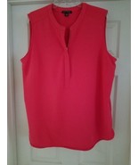 Hilary Radley Women&#39;s Sleeveless Salmon 3/4 Zipper Front Top Size XXL - $335.37 MXN