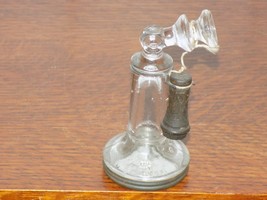 Vintage Candlestick Telephone Glass Candy Container with screw lid - $915.15 MXN