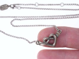 James Avery Sterling heart knot necklace a - £87.79 GBP