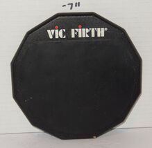 Vintage Vic Firth 6" Drum Practice Pad Double Sided Black Gray Used GUC - $24.70