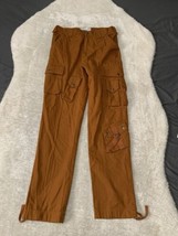 BDG Urban Outfitters Womens Orange Cargo Multi Pocket Straight Pants Size 28x31 - £18.50 GBP