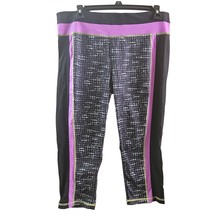 Black and Purple Capri Leggings Size Large - $24.75
