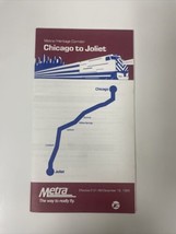 Metra | Chicago to Joliet | 1989 - £7.00 GBP