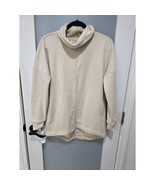 Workshop Republic Cream Cowl Neck Fleece Sweatshirt Size S | Cozy Pullov... - $541.55 MXN