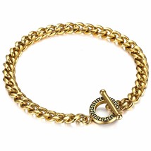 6mm Gold Filled Stainless Steel Bracelet For Men Women Twisted Cable Link Chain  - £12.35 GBP