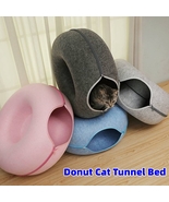 Donut Cat Tunnel Bed Pets House Natural Felt 60 ×60×27   - $190.99