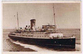 Postcard Rppc Rms Lady Of Mann Isle Of Mann Steam Packet Co Uk - $4.94