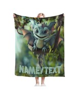 Personalised Dragon Blanket with Custom Name – Perfect Fantasy Gift for ... - $34.00+