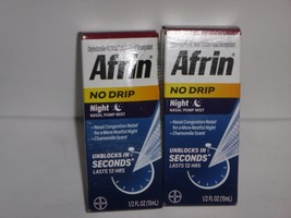 (2)  Afrin No Drip Night Nasal Pump Mist 15ml Each EXP 1/26 Congestion R... - $305.79 MXN
