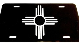 New Mexico Logo / Flag Diamond Etched Engraved Blk License Plate Tag Best Gift - £18.16 GBP