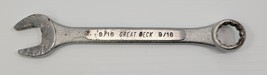 PV) Vintage Chrome Vanadium Great Neck Open Closed Wrench Tool 9/16 - $7.91