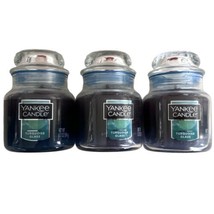 Lot of 3  Yankee Candle Small Jar Candle Turquoise Glass  3.7 oz. NEW - £31.64 GBP