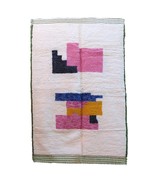 Boujaad Berber carpet, Handmade Moroccab white rug, Wool berber rug 10.4... - $1,068.00