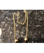 vintage matte gold tone swirly Y drop necklace - £14.12 GBP
