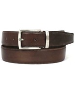 Paul Parkman Mens Belt Leather Brown Italian Calfskin Hand-Painted B01-A... - $149.99