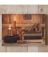 Carpenter&#39;s Bench Led Canvas Print - Battery Operated - $38.42 CAD