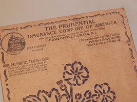 Antique Prudential Insurance Company Of America Dryden Tracing Card Ad - £31.42 GBP