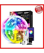 Smart LED Strip Lights 100ft - Color Changing with Timer &amp; Remote Control - $49.57 CAD