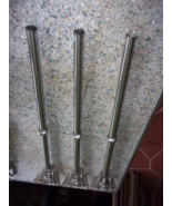 set of 3 Schaefer Stainless Steel 27&quot;  Double Line Stanchion adjustable - $312.83 CAD