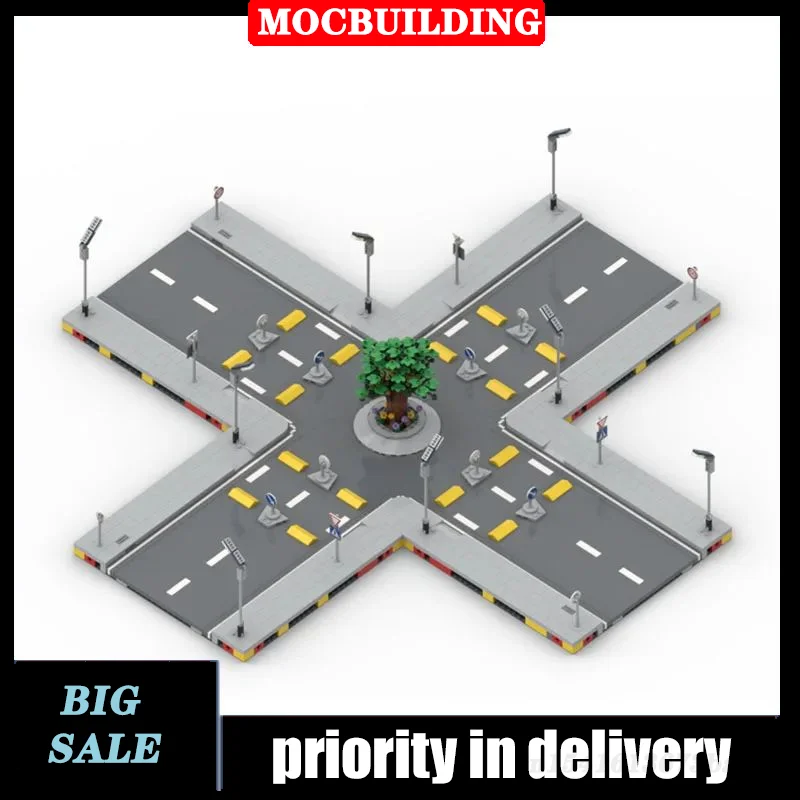 MOC City Road Intersection Model Building Block Assembly Lane Deceleration Belt - £219.79 GBP