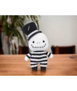 Handmade Halloween Jack Skeleton Crochet doll - Crocheted and Stuffed Doll - $67.21 CAD