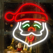 Santa Claus Neon Sign, Merry Christmas Led Light Up Sign, Neon Sign Christmas Ba - £59.16 GBP